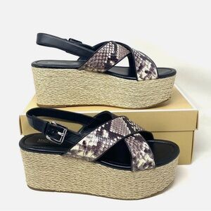 Michael Kors Black and Brown Wedges